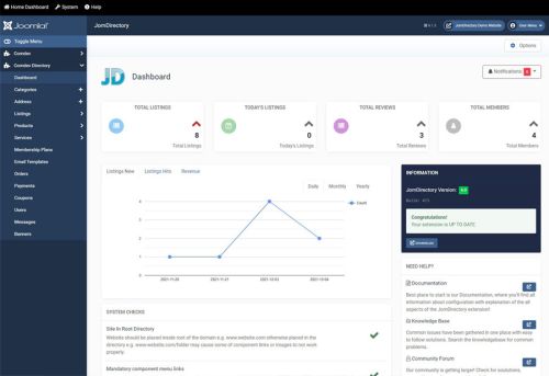 joomla jomdirectory admin